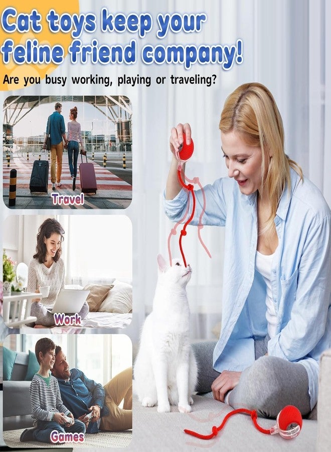 DARDRIS CAT-Dog Dancing Ball - Cat Teasing Toy for Indoor Smart Silicone Rolling Ball with Tail, Obstacle Avoidance and Motion Activated, Kitten Toys for Bored Indoor (Multicolor) Pack of 1 - Image 5